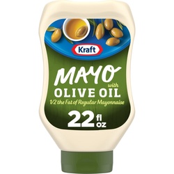 Kraft Mayo With Olive Oil Reduced Fat Mayonnaise, 22 Fl Oz Bottle