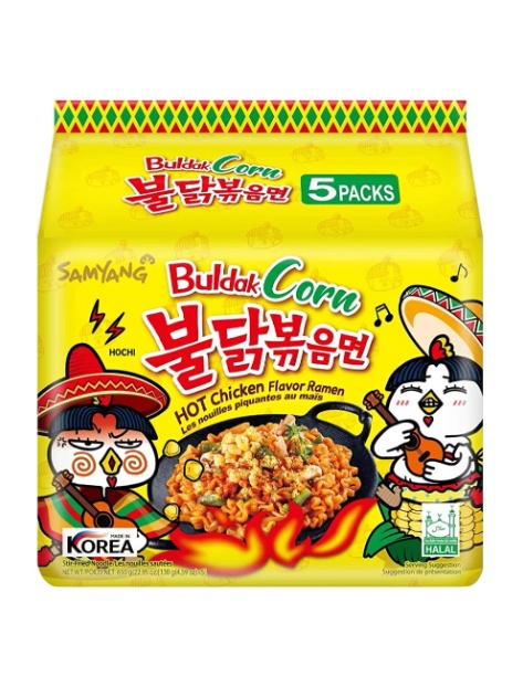 Buldak Corn Spicy Chicken 5 Pack