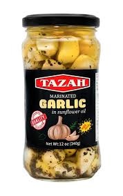 Tazah Marinated Garlic In Sunflower Oil 12O