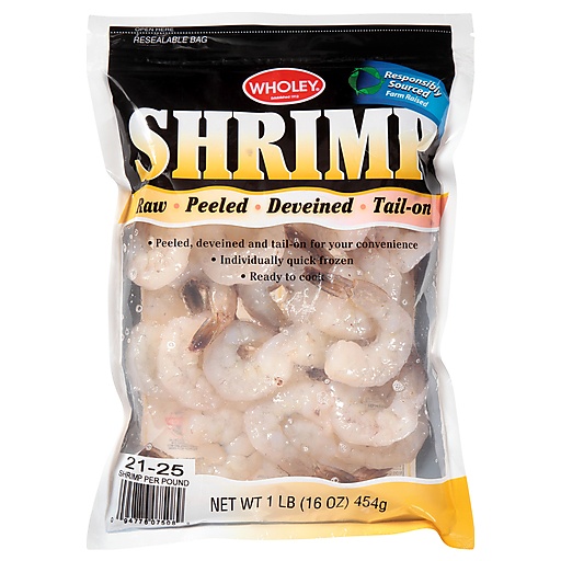Wholey Shrimp, Raw 1 Lb