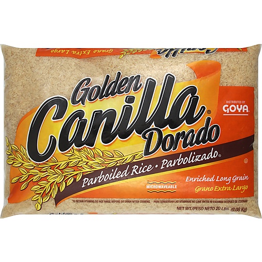 Golden Canilla Rice, Parboiled, Enriched Long Grain 20 Lb