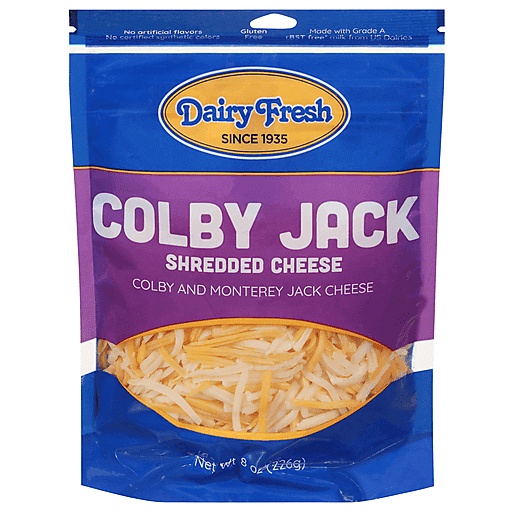 Dairy Fresh Shredded Cheese, Colby Jack 8 Oz