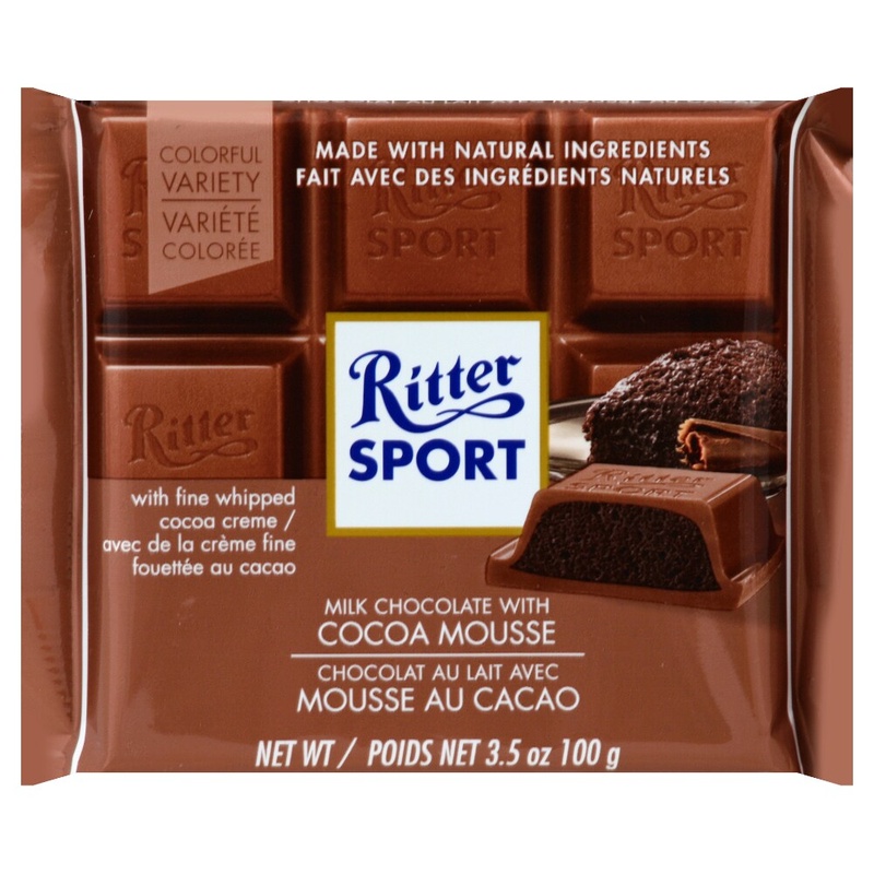 Ritter Sport Milk Chocolate With Cocoa Mousse 3.5 Oz Bar