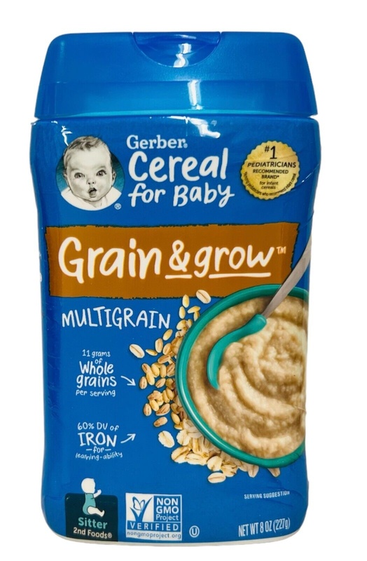 Gerber Cereal For Baby Grain & Grow Multigrain Shrink R033 C 8 Oz (227g)