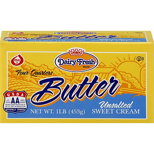 Dairy Fresh Butter, Unsalted 16 Oz