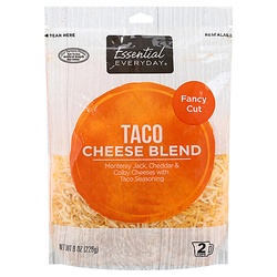 Essential Everyday Cheese Blend, Taco, Fancy Cut 8 Oz
