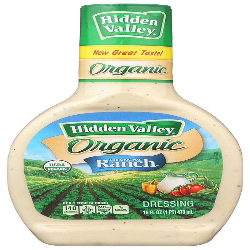 Hidden Valley Original Ranch Organic Salad Dressing & Topping - Gluten Free - 16oz Bottle