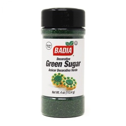 Badia Decorative Sugar, Green 4 Oz