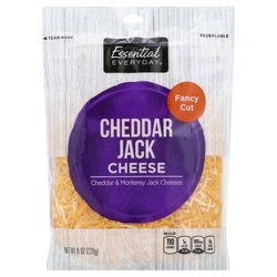 Essential Everyday Cheese, Cheddar Jack, Fancy Cut 8 Oz