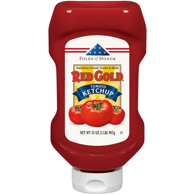Red Gold Tomato Ketchup 32 Oz Bottle