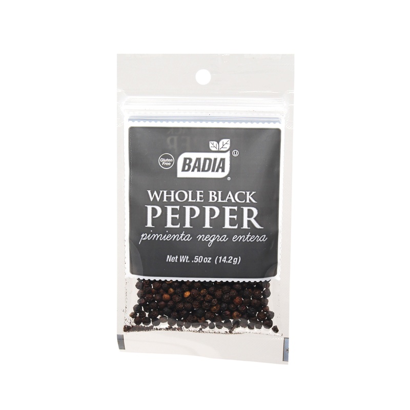 Badia Black Pepper, Whole 0.5 Oz