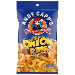 Andy Capp's Corn & Oat Snack, Beer Battered Flavored Onion Rings