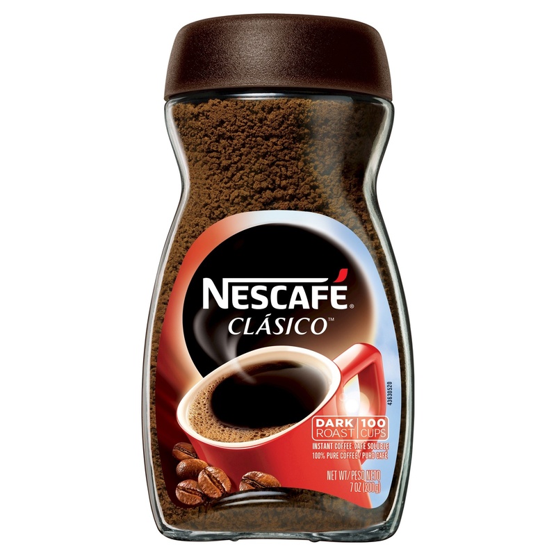Nescafe Clasico, Dark Roast Instant Coffee, 7 Oz. Jar