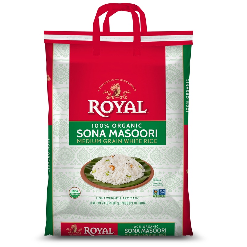 Royal Organic Sona Masoori Rice 20lb