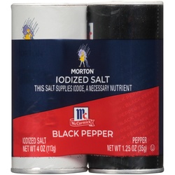 Morton McCormick Iodized Salt & Pepper Shakers