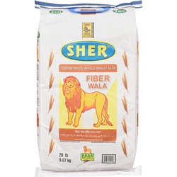 Durum White Whole Wheat Atta 20 Lb