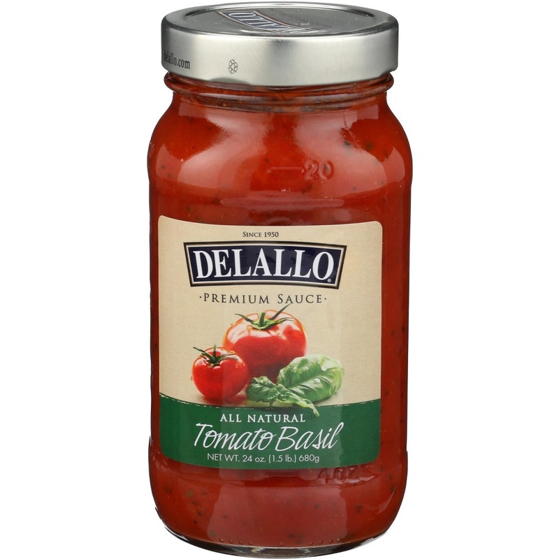 Delallo Pasta Sauce, Premium, Tomato Basil 24 Oz