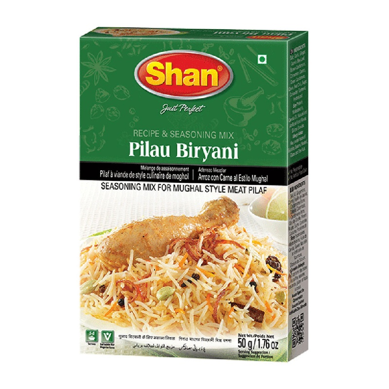 Shan Pilau Biryani Recipe & Masala Mix - 50g
