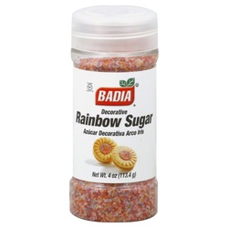 Badia Sugar, Rainbow, Decorative 4 Oz