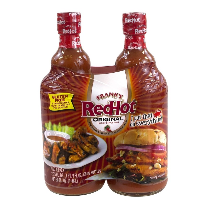 Frank's RedHot Red Hot Sauce Glass Bottle, Original Cayenne, 50-Ounce