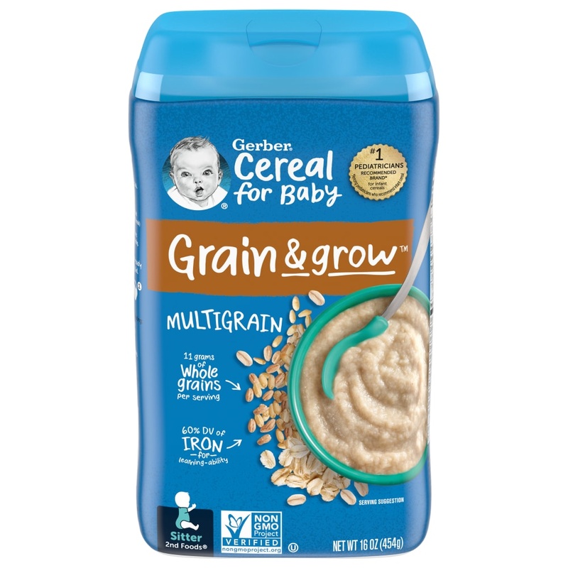 Gerber Cereal For Baby, Grain & Grow, 2nd Foods, Multigrain, 16 Oz (454 G)