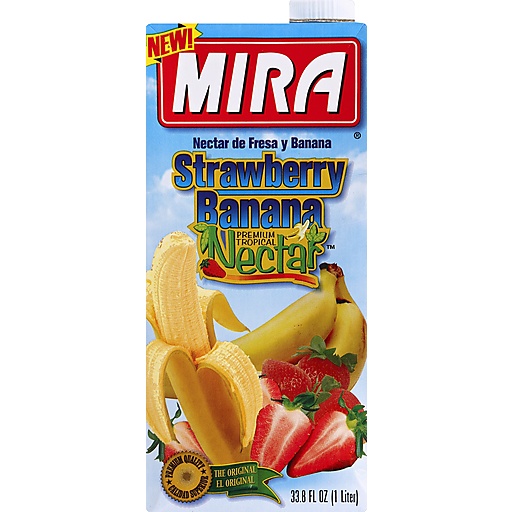Mira Nectar, Premium Tropical, Strawberry Banana