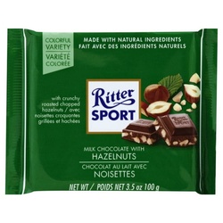 Ritter Sport Milk Chocolate With Chopped Hazelnuts Bar