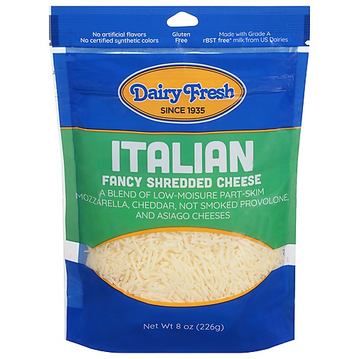 Dairy Fresh Shredded Cheese, Fancy, Italian 8 Oz