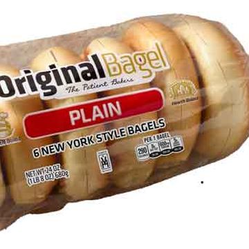 Original Bagel Sliced Plain Bagels 6 ct
