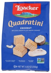Loacker Quadratini Bite Size Coconut Wafer Cookies