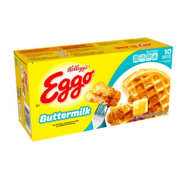 Eggo Kellogâ€™s, Frozen Waffles, Buttermilk,12.3oz
