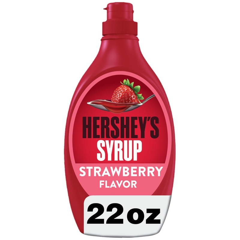 Hershey's Strawberry Flavored Syrup, Fat And Gluten Free, 22 Oz Bottle