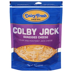 Dairy Fresh Shredded Cheese, Colby Jack 8 Oz