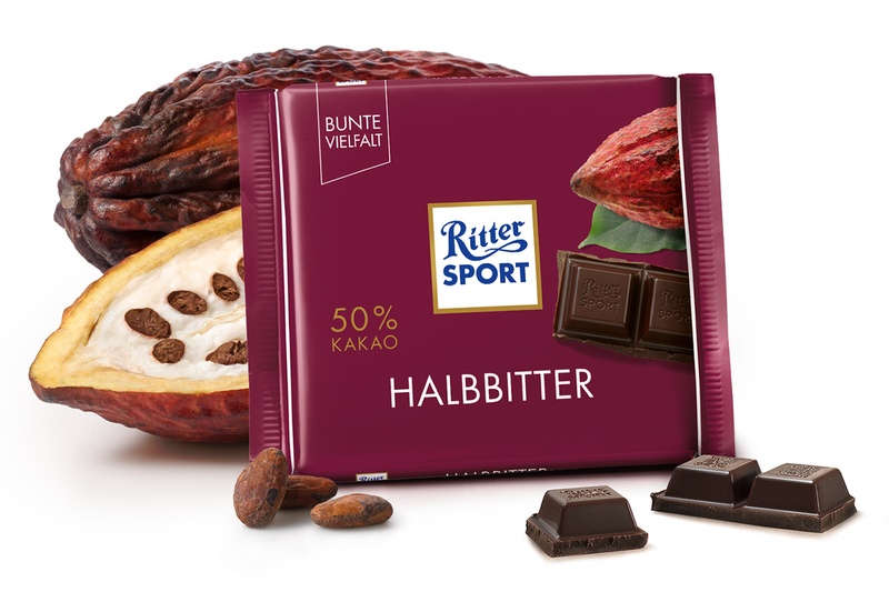 Ritter Sport 50% Cocoa Dark Chocolate Bar