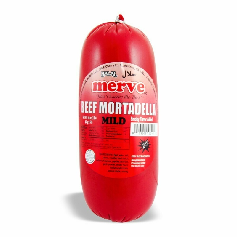 Merve Natural Beef Mortadella Plain