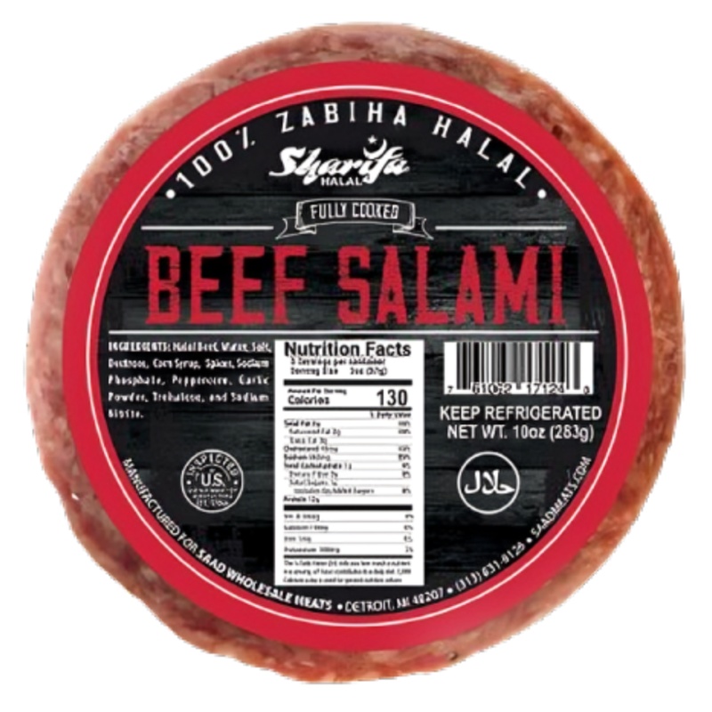Sharifa Zabiha Halal Beef Salami 283G