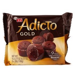 Eti Brownie Gold Mini Chocolate With Chocolate Sauce - 6.35oz