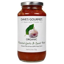 Dave's Gourmet Organic Pasta Sauce Roasted Garlic & Sweet Basil
