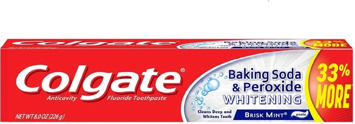 Colgate Toothpaste, Baking Soda & Peroxide, Brisk Mint, Whitening, Paste 8 Oz