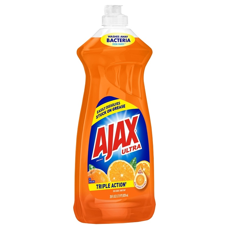 Ajax Dish Liquid/Hand Soap, Triple Action, Orange 28 Fl Oz