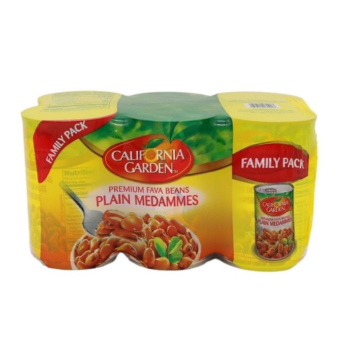 California Garden Premium Fava Beans, Plain 16oz X 6