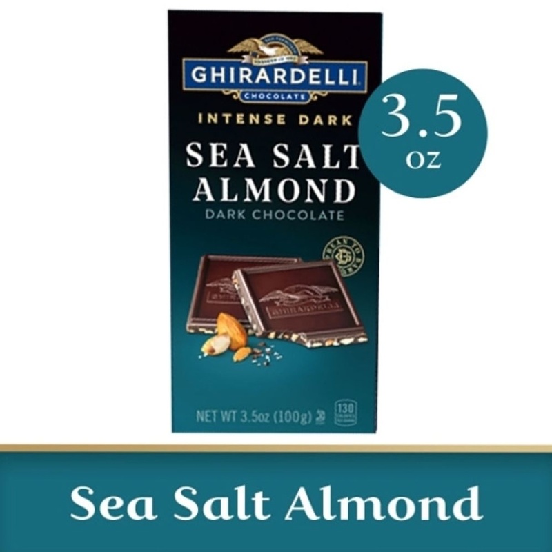 Ghirardelli Intense Dark Chocolate Sea Salt Almond Bar 3.5 Oz