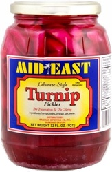 Mid East Lebanese Style Turnip Pickles