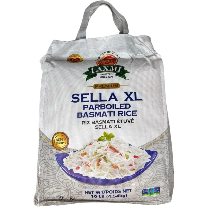 Laxmi Premium Sella Parboiled Basmati Rice - 10 Lb (4.5 Kg)
