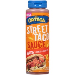 Ortega Asada 3 Chile & Garlic Street Taco Sauce 8 Oz. Bottle