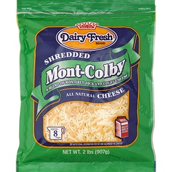 Dairy Fresh Cheese, Natural, Mont Colby, Shredded 2 Lb