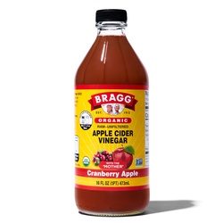 Bragg Organic Apple Cider Vinegar, Cranberry Apple, 16 Fl Oz (473 Ml)