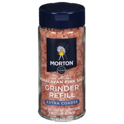 Morton Himalayan Pink Salt, Grinder Refill, Extra Coarse 9 Oz