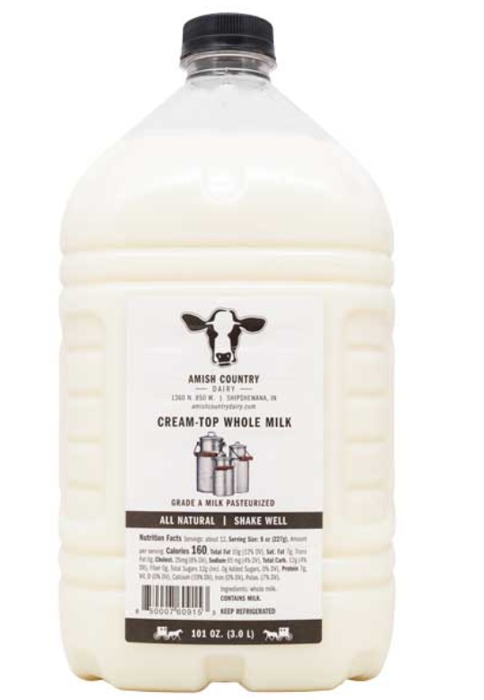 Amish Country Dairy Cream Top Whole Milk
