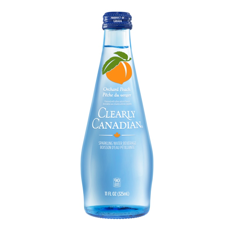Clearly Canadian Sparkling Water Beverage, Orchard Peach 11 Fl Oz